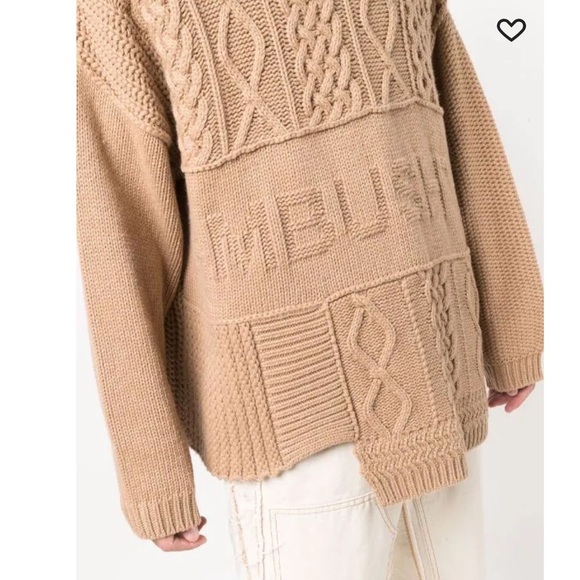 NWT AMBUSH Asymmetrical Patchwork Cable-knit Jumper - Picture 2 of 13